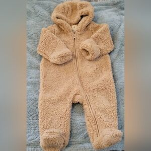 GAP Tan Sherpa Baby Onepiece